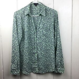‎The Limited Mint Green Butterfly Print Top, Button down, Size Small